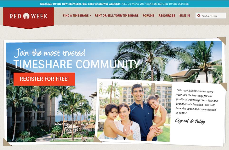 RedWeek.com's New Home Page - Beta Test