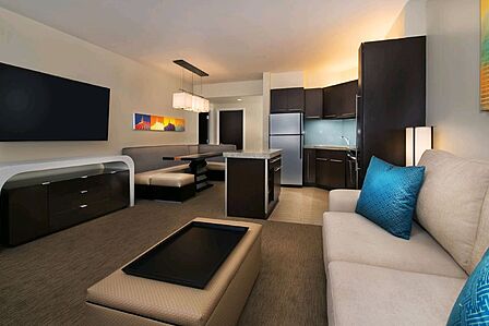 Sample living area in two-bedroom villas