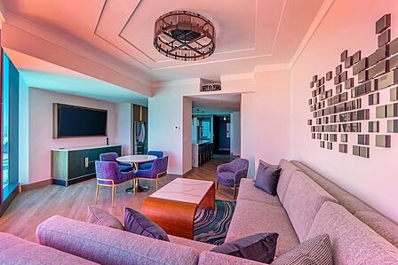 Two-Bedroom Entertainment Plus Suite Living Area (Hilton Club)