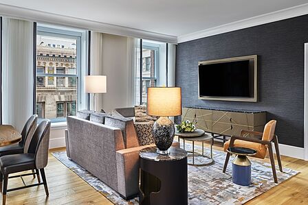 One-bedroom residence living area