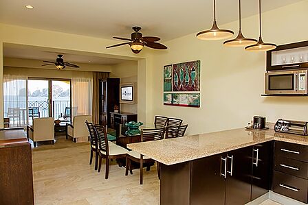 Sample two-bedroom suite kitchen
