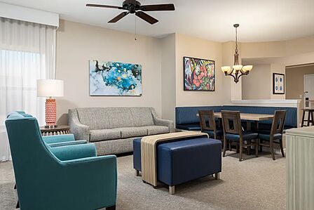 Sample two-bedroom villa living area