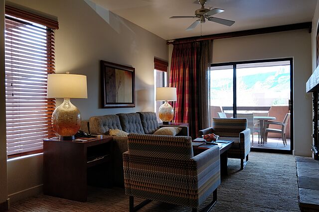 Sample Living area in one- and two-bedroom units