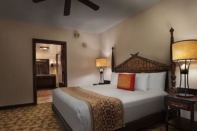 Master bedroom in larger villas