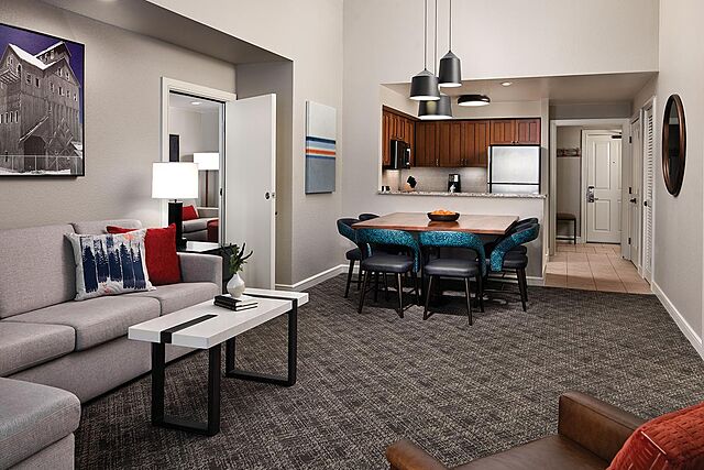 Sample Living and Kitchen Area
