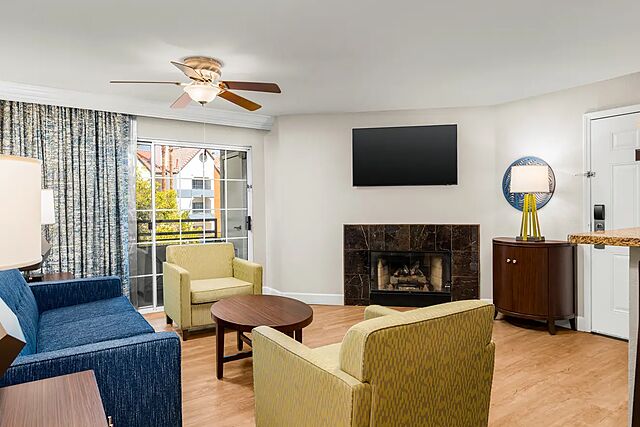 Sample two-bedroom villa living area