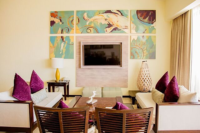 Sample penthouse living area