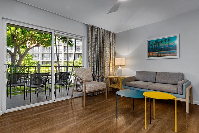 Sample one-bedroom living area