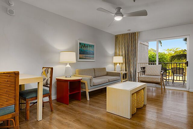 Sample two-bedroom suite living area
