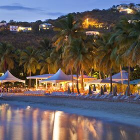 Resort at sunset