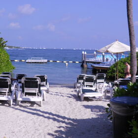 private beach area