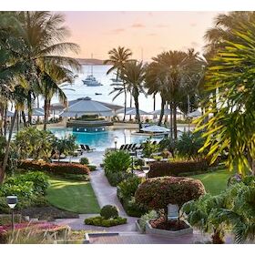 Resort view from lobby