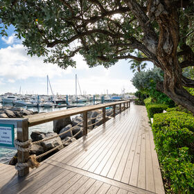 Walkway at Galleon to Historic Seaport Marina