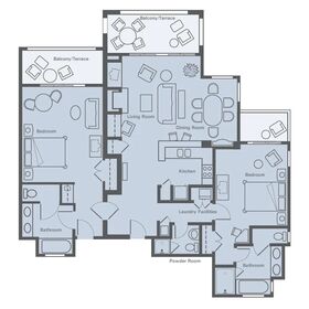 Four Seasons Aviara One Bedroom Floor plan