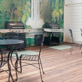 Community BBQ patio area of building