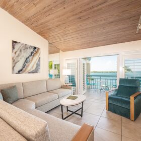 Living room with Gulf view
