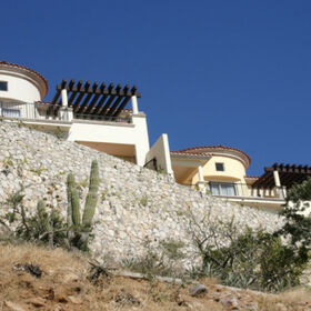 Exterior view from down the hill