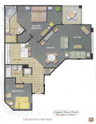 Marriott Grande Vista 3 Bedroom Floor Plan