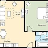 Wyndham Bay Voyage Inn — 1BDR Suite Floor Plan