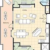 Club Wyndham Bonnet Creek Resort — 4 Bedroom Presidential Floorplan
