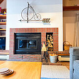 Wood-burning fireplace