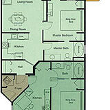 Sunchaser Villas at Fairmont - Riverside and Hillside — Fairmont Vacation Villas at Riverside and Hillside - Unit Floor Plan