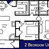Caribel Condominiums — - Two Bedroom Floor Plan