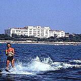 Hotel Des Bains — Water Skiing off the Shores at the