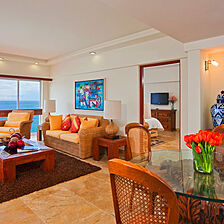 Buganvilias Resort Vacation Club — Sample unit living and dining area