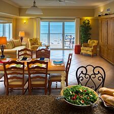 Escapes! to the Shores — Living and Dining Area
