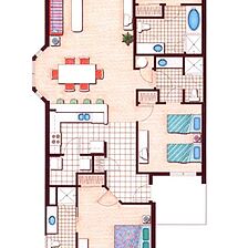 Waterside by Spinnaker — Sample Three-Bedroom Floor Plan