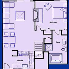 Tanglwood Resort — - Two Bedroom First Floor, Floor Plan