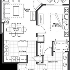 Westin Princeville Ocean Resort Villas — Sample 1 Bedroom Villa Floorplan