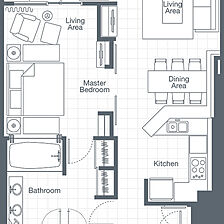 The Westin Lagunamar Ocean Resort Villas & Spa &mdash; 1 Bedroom Villa Floorplan