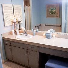 Tamarack Beach Resort — Sample Bathroom