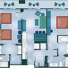 Copper Creek Villas & Cabins at Disney's Wilderness Lodge — Two-bedroom Villa Floorplan