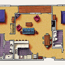 Grand Timber Lodge — Two-Bedroom Residence Floorplan