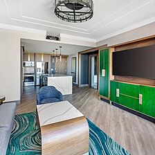 Elara by Hilton Grand Vacations — Two-Bedroom Entertainment Suite Living Area (Hilton Club)
