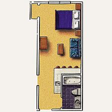 Grand Timber Lodge — Studio Unit Floorplan