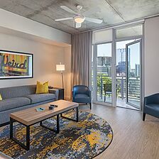 Club Wyndham Austin — Sample Living Area (see below for unit-type specific photos)