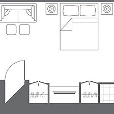 Marriott's Ocean Pointe — Studio Guest Room Floorplan