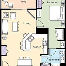Club Wyndham Smoky Mountains — One-bedroom deluxe floorplan