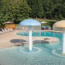 Club Wyndham Resort at Fairfield Mountains — Kid's Pool Area With Loungers and Umbrellas