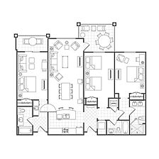 Marriott's Lakeshore Reserve — 3-Bedroom Villa Floorplan