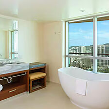 The Grand Islander by Hilton Grand Vacations — Sample Bathroom