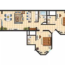 Elite 2 BR floor plan