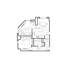 Marriott Grand Residence Club - Lake Tahoe — Sample One-bedroom residence floorplan