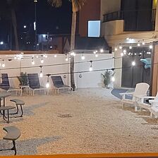 Voyager Beach Club — Resort patio area