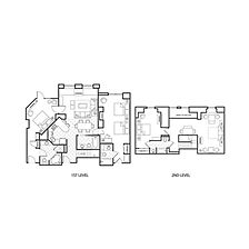 Marriott Grand Residence Club - Lake Tahoe — Sample three-bedroom bi-level loft floorplan