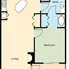 Club Wyndham Steamboat Springs — One-bedroom suite floorplan